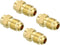 PATIKIL 4 Pack 1/4 SAE Male Thread Brass Flare Tube Fitting, Pipe Adapter Connector for Plumbing HVAC Air Conditioner