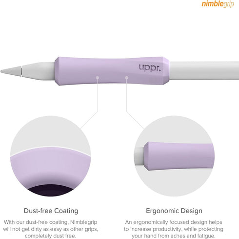 UPPERCASE NimbleGrip Premium Silicone Grip Holder - Compatible with Apple Pencil and Apple Pencil 2