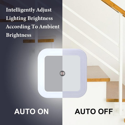 12 Pack Hortsun LED Night Lights Plug into Wall with Smart Dark Sensor Automatic Hallway Plug in Lights for Bedroom