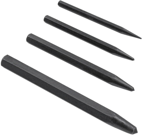 62215 Center Punch Kit, 4-Piece Tool Set for Metal