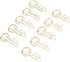 Key Shaped Paper Clips, 100Pcs Metal Bookmark Clips, Gold Wire for Home School Office Document Organizing