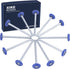 XiKe 12 Pack Blue Nylon Garage Door Roller, 2" with 7" Stem, Quiet/Durable, High Load, 6200-2RS Double Seals Bearings
