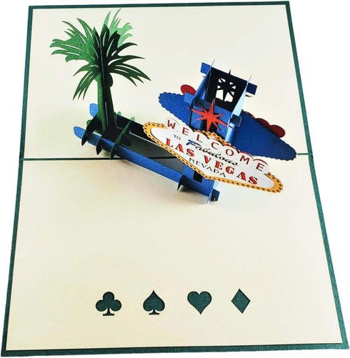 iGifts And Cards Las Vegas 3D Pop Up Greeting Card - Lady Luck, Gambling, Money, Fun, Special Occasion, Thank You