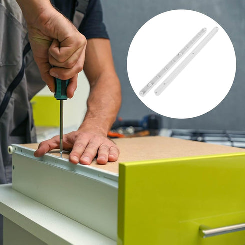2pcs Side Mounted Plastic Drawer Slides Smooth Sliding Rails for Wardrobe Cabinet Bedside Tables Dressers Runners
