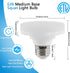 Bulb E26 Bulb, 10W 75W, Dimmable, 1100LM, 4000K, E26 Bulbs (4000K, 2 Pack) LED Puck Light with Screw, Mini Flat Light