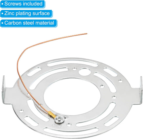 115mm 1 Set PATIKIL Round Ceiling Light Plate Kit, Light Fixture Mounting Bracket Plate Steel Crossbar Hardware