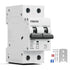 Miniature Circuit Breaker 120/240VAC 16A Double Pole, DIN Rail Mount, Thermal Magnetic AC Disconnect Switch