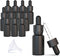 10ml Black Coated Glass Bottle with Glass Eye Dropper, 1/3 oz Capacity,UV