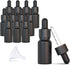 10ml Black Coated Glass Bottle with Glass Eye Dropper, 1/3 oz Capacity,UV