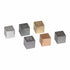 EISCO Density Cubes Set - 6 Metals: Brass, Lead, Iron, Copper, Aluminum, Zinc - 0.4" (10mm) Sides