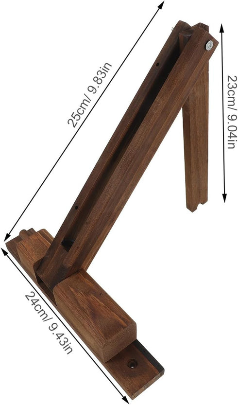 SEWACC Wall Mounted Hanging Lamp Bracket, Foldable Wood Sconce Lamp Holder for Pendant Light, Adjustable Angle Wall