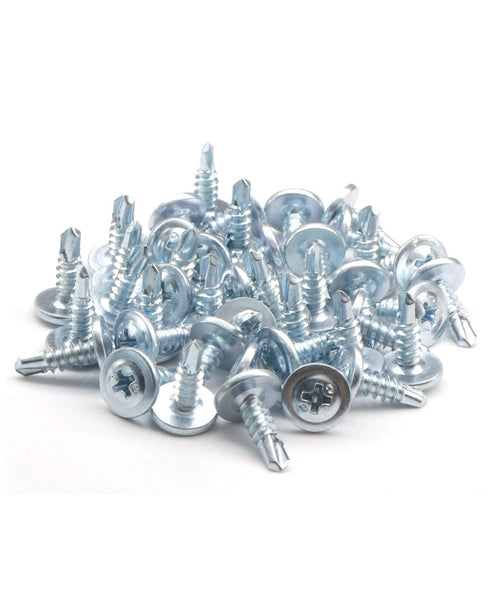 50pcs #8 x 1/2" Truss Head Screws, Self Drilling Zinc Plated Modified Truss Head Self Driller