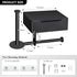 (12.5INCH) Stainless Steel Toilet Paper Holder with Wet Wipes Box for Bathroom - Self-Adhesive for Toilet, Adhesive