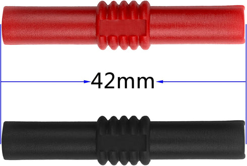 10Pcs Insulated 4mm Banana Plug Coupler, Female to Female Socket Jack for Multimeter Electrical Testing