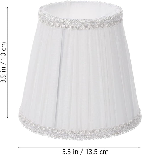 5.12 Inch ARTIBETTER Cloth Clip-on Bubble Lamp Shade Pleated Fabric Cover for Table and Floor Lamps Chandelier Lamp
