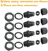 DIY Electrical Box,Universal Junction Box,Dustproof Waterproof IP65 ABS Plastic Box,with 4pcs x M16 Cable Gland,9.0x5.9x3.4 inch (230 * 150 * 87mm)