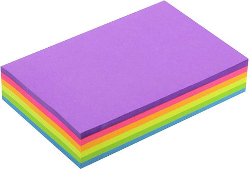 Early Buy Sticky Notes, 6 Bright Colors, 6 Pads, Self-Stick Notes, 4 in x 6 in, 45 Sheets/Pad