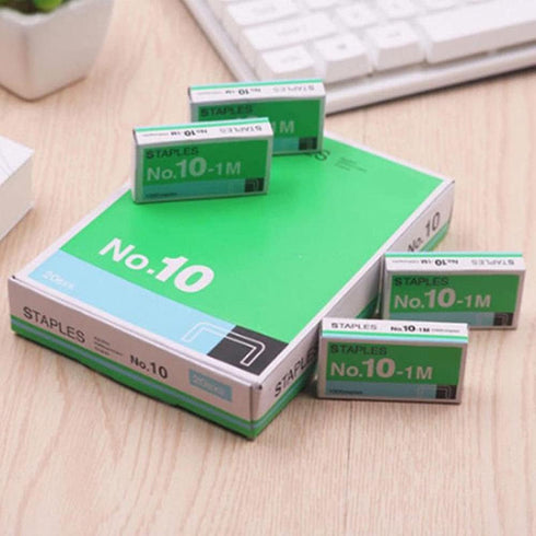 Staples Mini Metal Staples, 1000Pcs/Lot No.10-1M, Office Binding Supplies, Student Stationary, Staplers