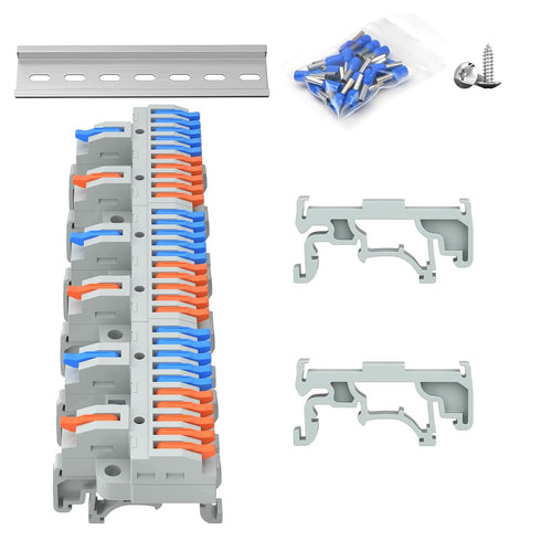 3Pcs Lever Wire Connectors, 2 in 10 Out, Push-in, 4-2.5 mm Quick