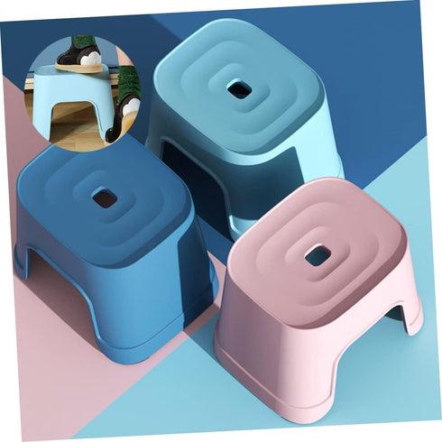 Cabilock Non-Slip Plastic Stool - Blue Seat for Boys and Girls