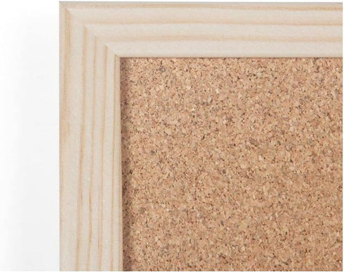 MasterVision Cork Push Pin Bulletin Board, 12" x 18" with Pine Wood Frame and Wall Mount Kit