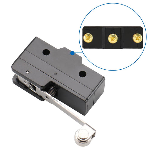 Baomain Micro Switch Z-15GW2S-B (LZ15-GW2M-B) Long Hinge Roller Lever AC DC Limit - Pack of 2