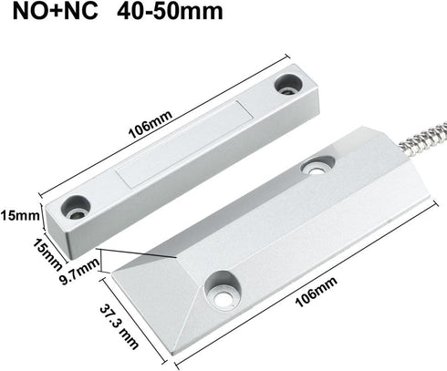 uxcell Rolling Door Contact Magnetic Reed Switch Alarm with 3 Wires for N.O./N.C. Applications OC-55 by uxcell