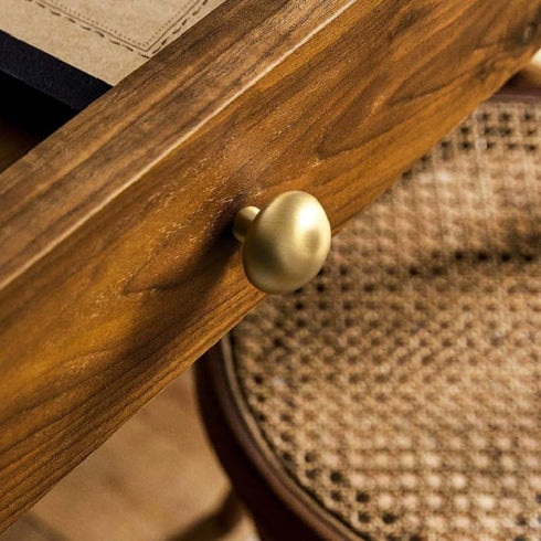 SANCHAKOU 4 Pack Dresser Knobs Brass Shoe Cabinet Bedside Table Mushroom Handle Wardrobe Door Handle Drawer Cabinet