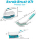 3 Pack Set, Scrub Brush Heavy-Duty Scrub Scrubbing Brushes for Cleaning, Grout Brush with Stiff Bristles Cleaning Brush