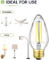 LEOOLS E26 LED Bulb 8W Equivalent e26 led Bulb 100 Watt Dimmable Daylight 4000K E26 Edison Bulb AC120V 800lm Tubular F14 F45 LED Bulb for Pendant, Sputnik,Vanity,Chandeliers Pack of 6 by Leools