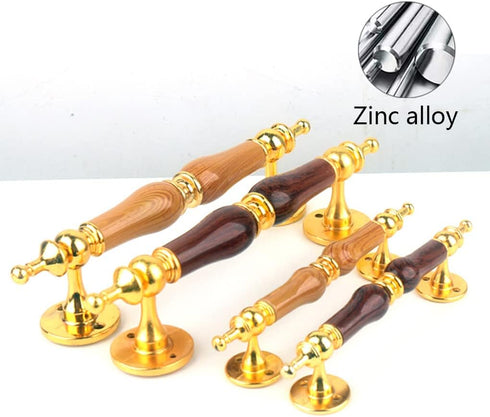 IBOWZ 2 Kitchen Cupboard Handle Pieces Drawer Handle Wood Handles Base Made of Solid Zinc Alloy Cupboard Knobs Cabinet