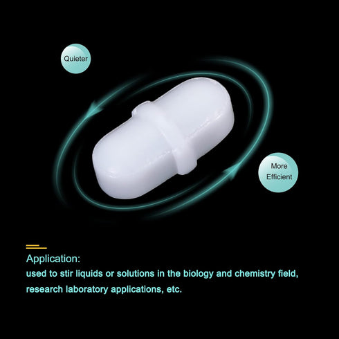 MECCANIXITY Magnetic Stirrer Mixer Stir Bar Rod 10mm/0.39" White PTFE Coating Magnet for Laboratory, 3Pcs