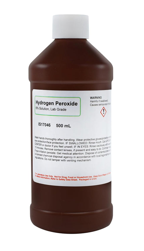Innovating Science Hydrogen Peroxide 6% Solution - 500mL, Laboratory Grade Chemical Collection