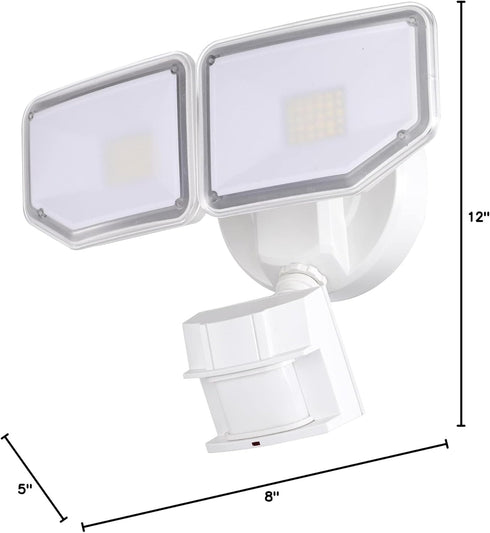 40W 180 4000 5000 2 LED Security Lights Motion Sensor Light Outdoor, Degree, LM, K, ETL Water Resistant, Clear Head