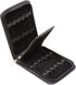 Fountain Roller Ball Pen Case Holder, PU Leather Bag for 12 Pens, Color Black