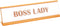 Zonon Rose Gold Boss Lady Sign, Acrylic Desk Name Plate with White Background for Women Office Decor