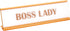 Zonon Rose Gold Boss Lady Sign, Acrylic Desk Name Plate with White Background for Women Office Decor