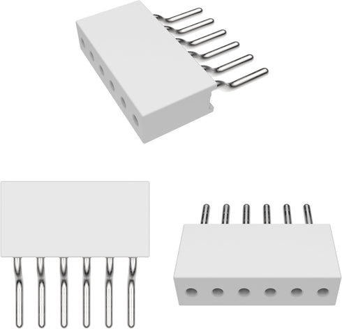 Litcessory 6-Pin to Cut-End Connector for Philips Hue Lightstrip Plus, 10 Pack, White