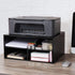 EMERIT 2-Tier Printer Stand Shelf with Storage Wood Desk Paper Organizer for Home/Office