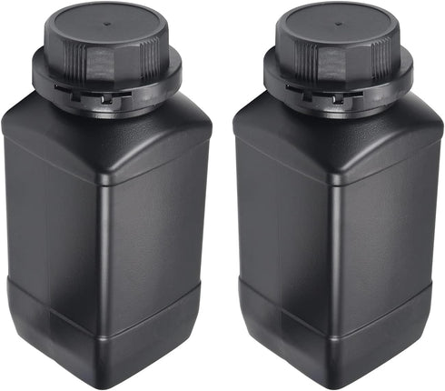 Heyiarbeit 2pcs 1000ml/34oz Plastic Lab Chemical Reagent Bottle Wide Mouth with Black Cap