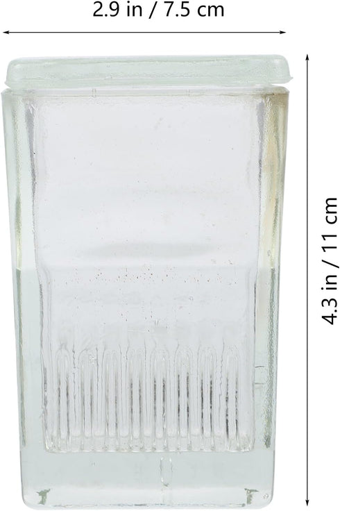 ULTECHNOVO 2 Pcs Glass Staining Jar Laboratory Material, 9-Slide Staining Tank with Lids