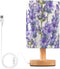 MNSRUU Night Stand Light Lamp Purple Lavender Flowers Bedside Table Lamp with