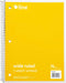 C-Line 1 Subject Notebook, 8 x 10-1/2 Inches, Wide Ruled, Yellow, 70 Sheets by C-Line