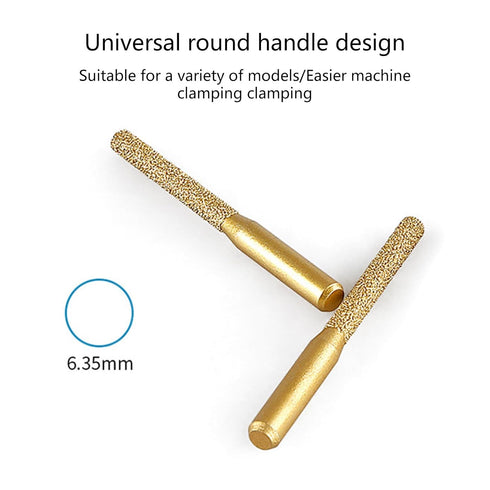 Guojiang 1/4 Shank Straight Brazed Diamond Profile Wheel Router Bit Round Thread Router Bit for Stone Marble Granites