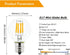 2-Pack E17 Mini Globe Bulb S11 LED Light Bulb,E17 Intermediate Base 4W Warm White 2700K,40 Watt S11 G40 Incandescent Bulb Replacement for Desk Lamp,Cabinet,Closet, Non-Dimmable by Greeogin