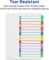 Avery Dividers for 3 Ring Binders - 15 Tabs per Set, Customizable Table of Contents, Multicolor Arched Tabs