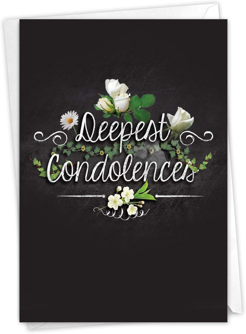 The Best Card Company - Loving Sympathy Card with Envelope, Inspirational Religious Bereavement Greeting