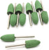 10 pc 10 mm (3/8 Inch) Bullet Rubber Rotary Tool Polishing Burr with 3 mm (1/8 Inch) Shank for Dremel