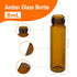 20 PCS 8ML (2 dram) Amber Small Liquid Sample Glass Vials with Screw Caps, 17mmx 60mm Leak-Proof Vial, 15-425 Black Screw Cap with PE Liners for Lab, Essential Oil, Perfume, Reagents