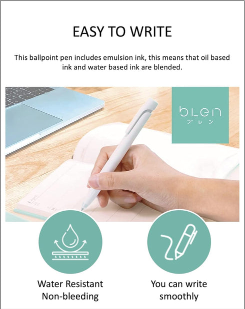 Zebra Blen Retractable Ballpoint Pen, Fine Point 0.5mm, 10 Pack (Red Ink/White Body), Sticky Notes Value Set